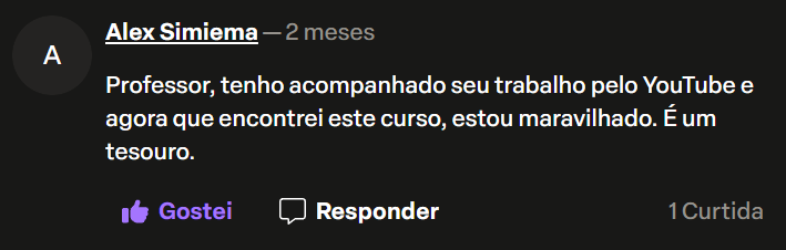 Mensagem do canal do Professor Jorge Miguel — 22