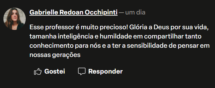 Mensagem do canal do Professor Jorge Miguel — 15