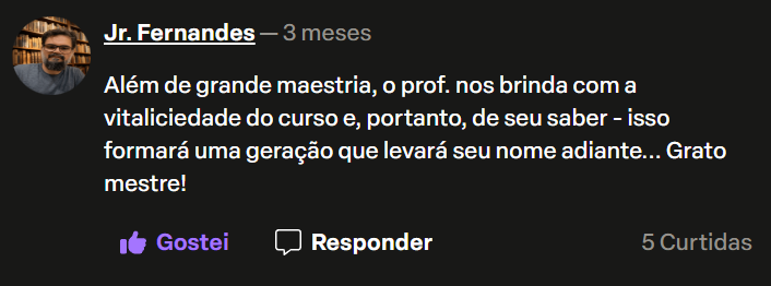Mensagem do canal do Professor Jorge Miguel — 10